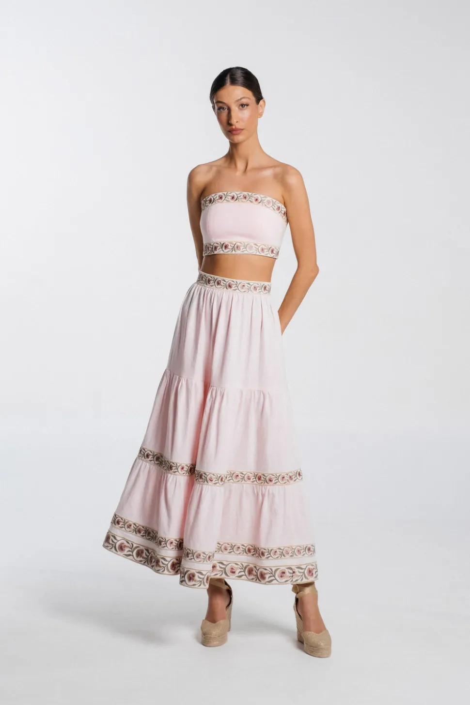 Carnation Ruffle Skirt Pink