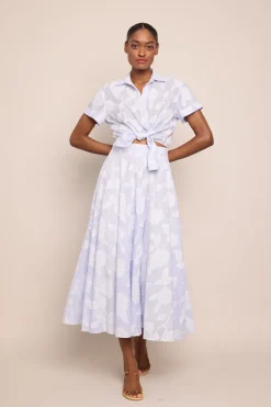 Carolina Skirt in Floral Clip Jacquard