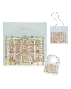 Carre & Satin Bib Set in Monceau Mansion