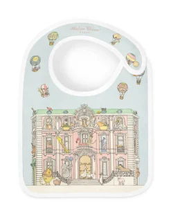 Carre & Satin Bib Set in Monceau Mansion