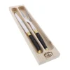 Carving Set in Black & Brass