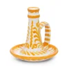 Casa Amarilla Candlestick with Hand-Painted Designs