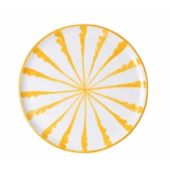 Casa Amarilla Dinner Plate with Candy Cane Stripes