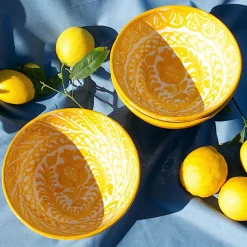 Casa Amarilla Medium Bowl with Hand-painted Designs