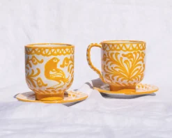 Casa Amarilla Mug with Hand-painted Designs