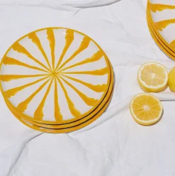 Casa Amarilla Salad Plate with Candy Cane Stripes