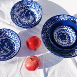 Casa Azul Large Bowl with Hand-painted Designs