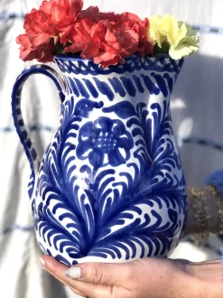 Casa Azul Large Pitcher with Hand-painted Designs
