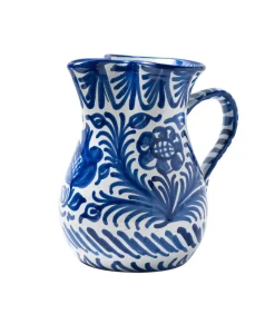 Casa Azul Medium Pitcher with Hand-painted Designs