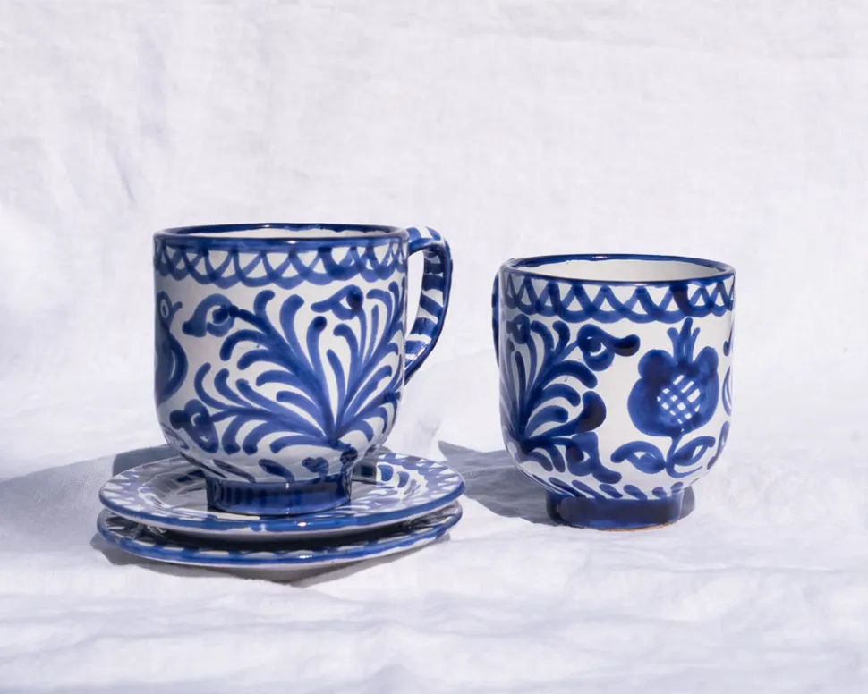 Casa Azul Mug with Hand-painted Designs
