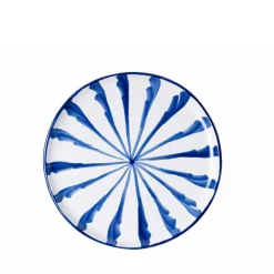 Casa Azul Salad Plate with Candy Cane Stripes