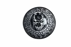 Casa Blanca & Negra Small Bowl with Hand-painted Designs