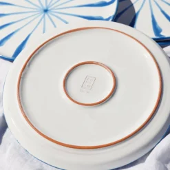 Casa Celeste Dinner Plate with Candy Cane Stripes