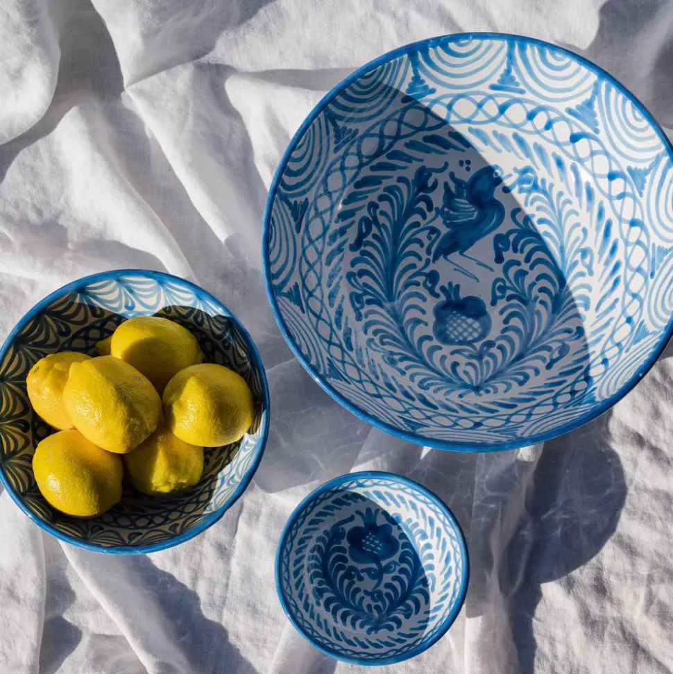 Casa Celeste Large bowl with Hand-Painted Designs