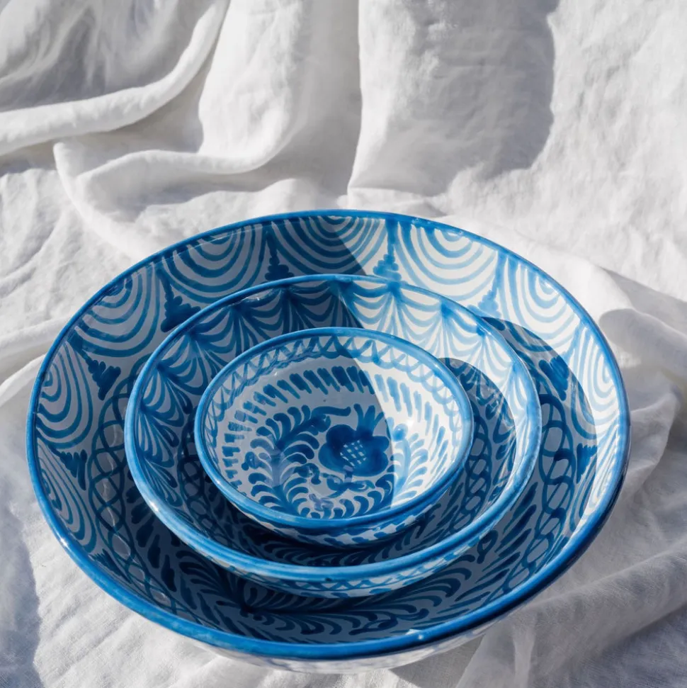 Casa Celeste Large bowl with Hand-Painted Designs