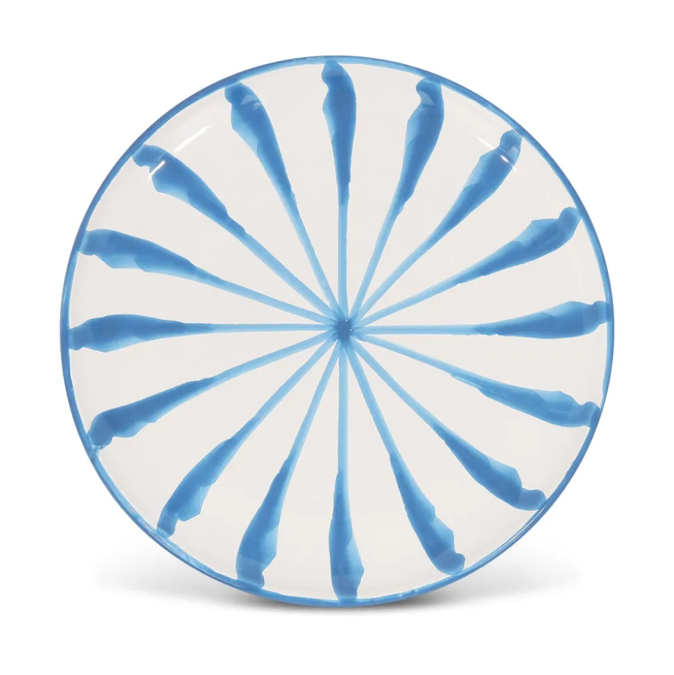 Casa Celeste Salad Plate with Candy Cane Stripes