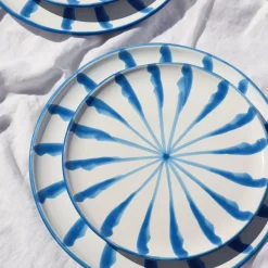 Casa Celeste Salad Plate with Candy Cane Stripes