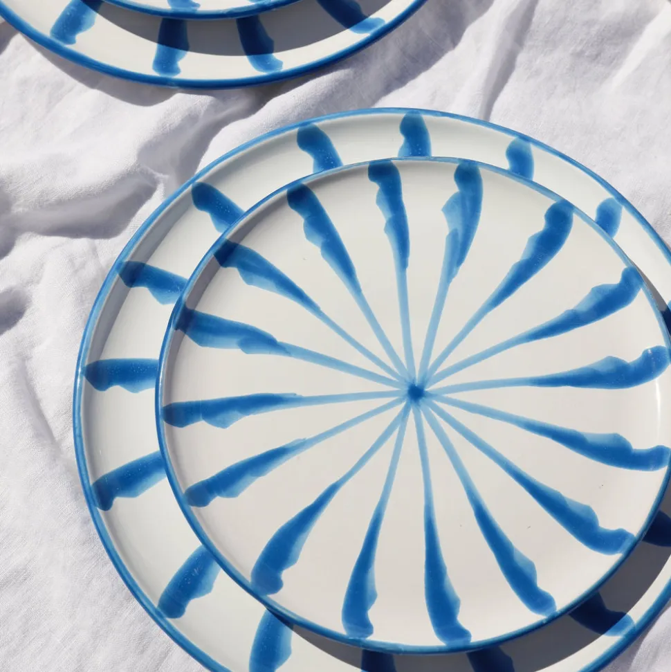 Casa Celeste Salad Plate with Candy Cane Stripes