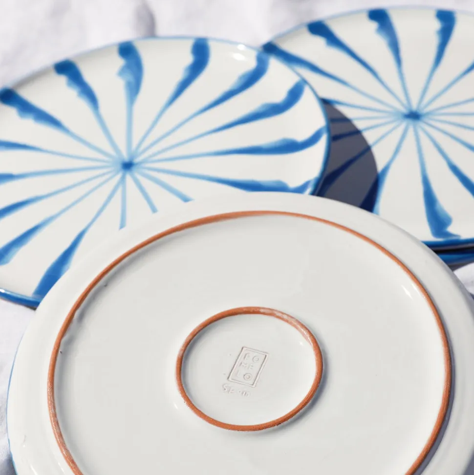 Casa Celeste Salad Plate with Candy Cane Stripes