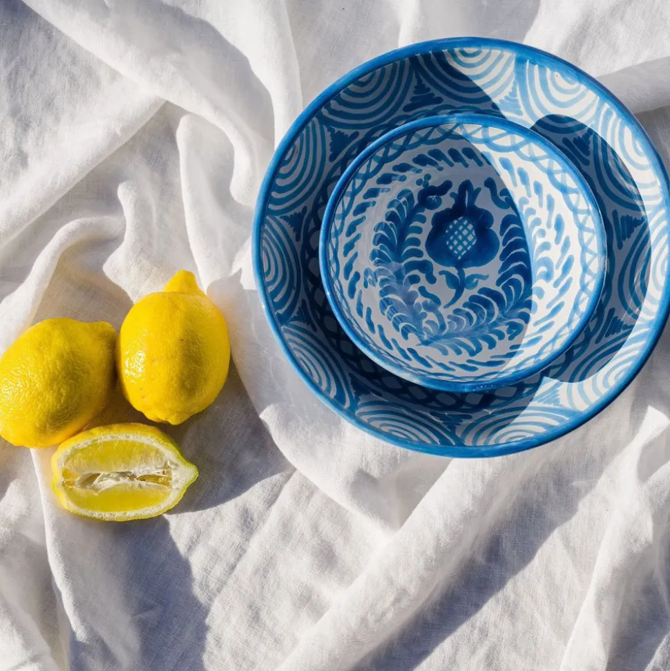 Casa Celeste Small Bowl with Hand-Painted Designs