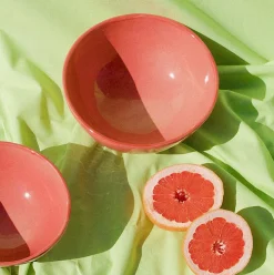 Casa Coral Medium Bowl with Coral Glaze