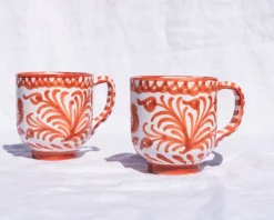 Casa Coral Mug with Hand-painted Designs