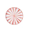 Casa Coral Salad Plate with Candy Cane Stripes