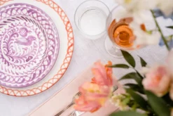 Casa Lila Salad Plate with Traditional Designs