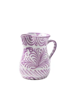 Casa Lila Small Pitcher with Hand-painted Designs
