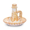 Casa Melocoton Candlestick with Hand-Painted Designs