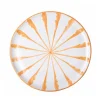 Casa Melocoton Dinner Plate with Candy Cane Stripes