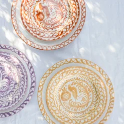 Casa Melocoton Salad Plate with Traditional Designs