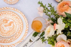 Casa Melocoton Salad Plate with Traditional Designs