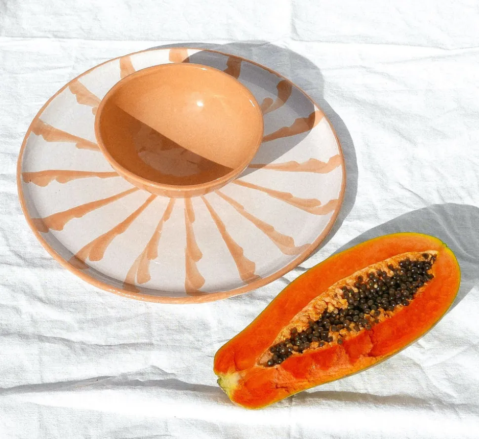 Casa Melocoton Small Bowl with Peach Glaze