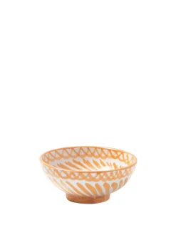 Casa Melocoton Small Bowl with Hand-painted Designs