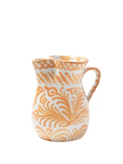 Casa Melocoton Small Pitcher with Hand-painted Designs