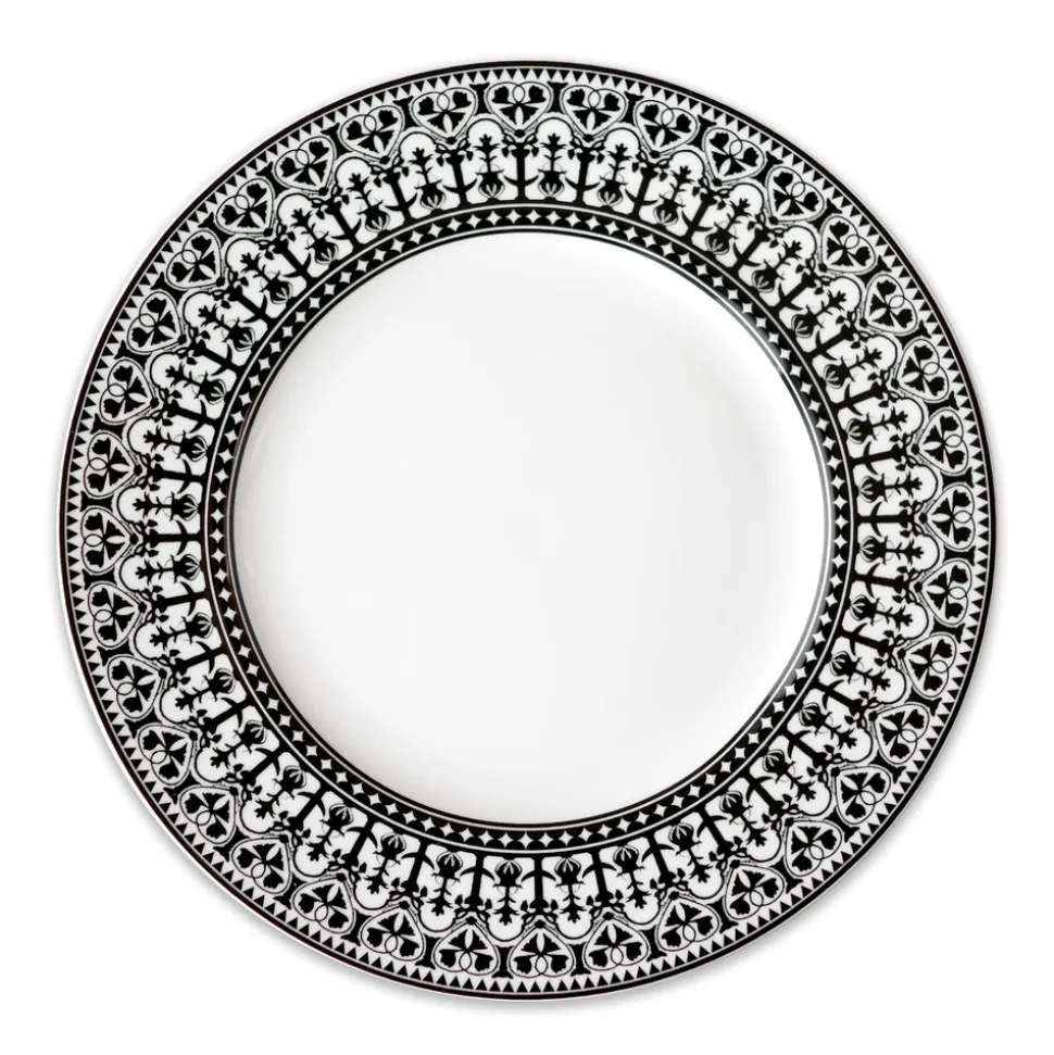 Casablanca Rimmed Dinner Plate Black