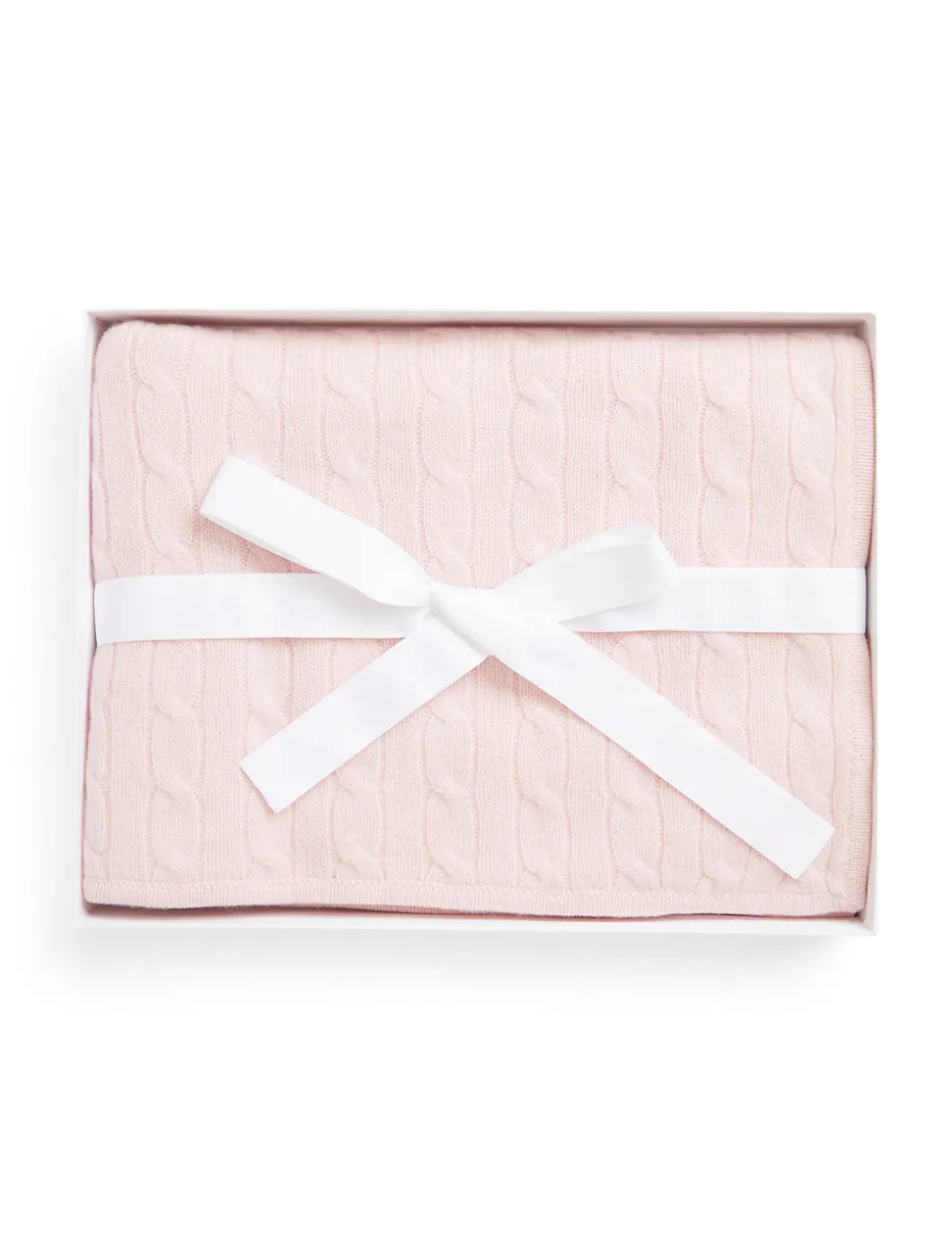 Cashmere Cable Knit Baby Blanket