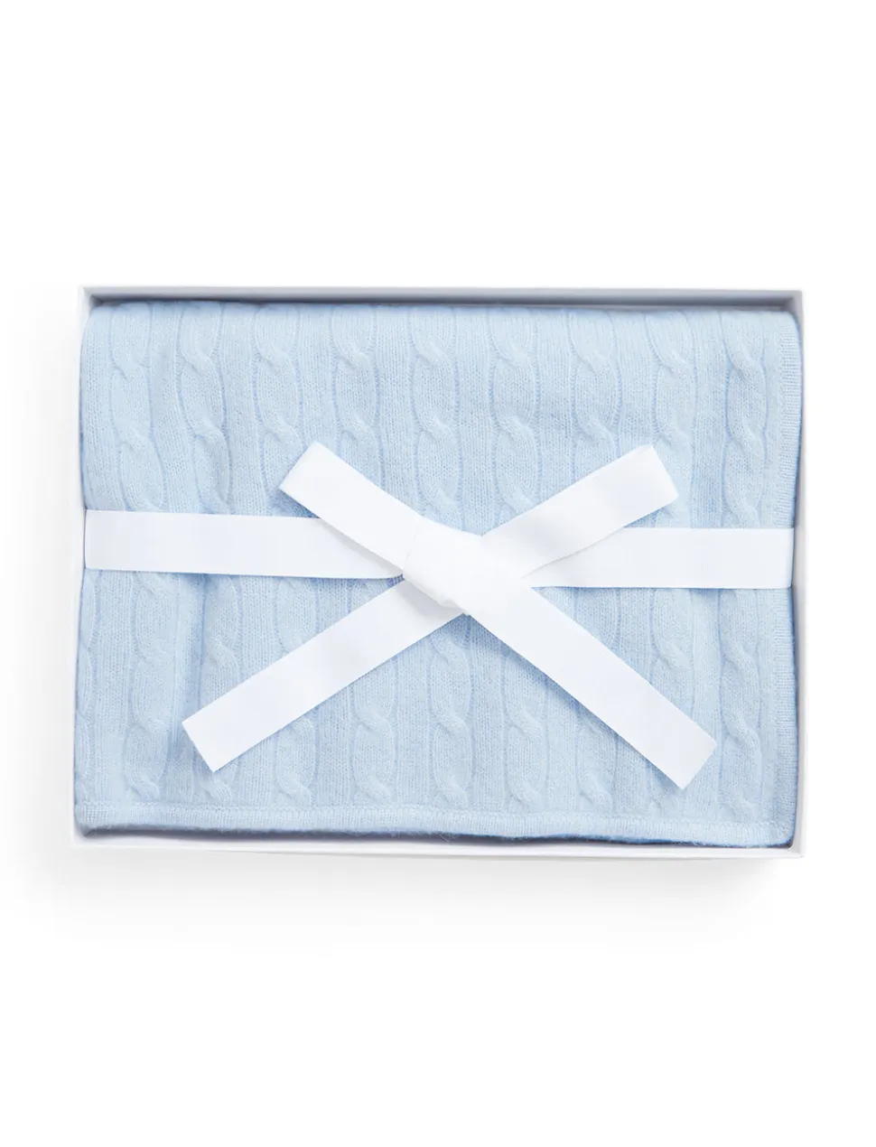 Cashmere Cable Knit Baby Blanket