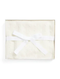Cashmere Cable Knit Baby Blanket