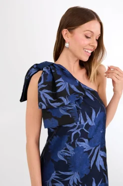 Cassie Gown in Royal Blue Pansy Vine Organza