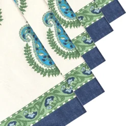 Cassis Napkins in Blue & Green, Set of 6