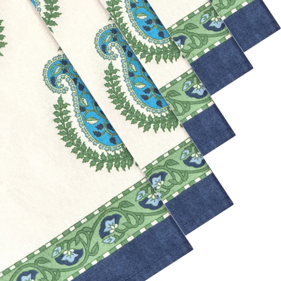 Cassis Napkins in Blue & Green, Set of 6