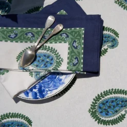 Cassis Napkins in Blue & Green, Set of 6