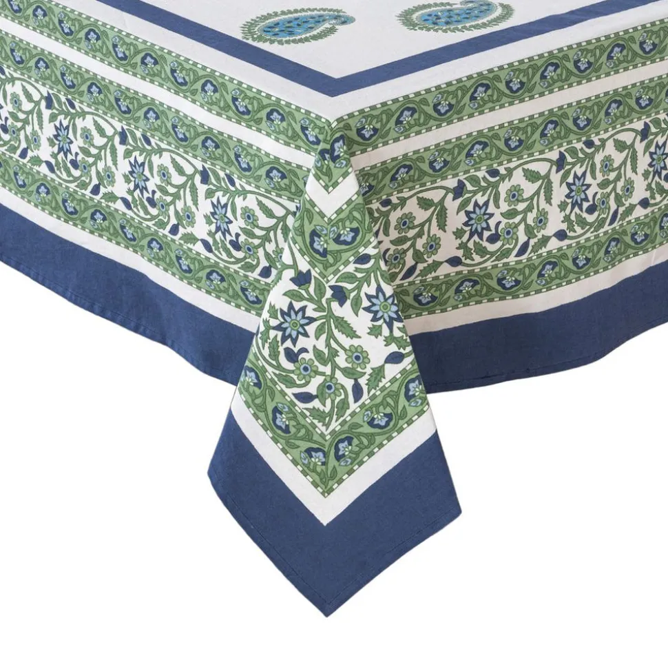 Cassis Tablecloth in Blue & Green