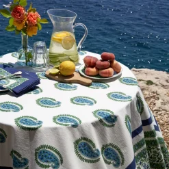 Cassis Tablecloth in Blue & Green