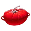 Cast Iron Tomato Cocotte, Dutch Oven, 3-quart, Made in France, Cherry