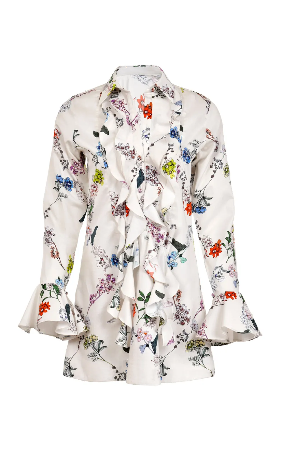 Cate Cotton Flowers Mini Dress