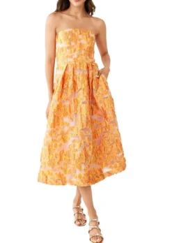 Catherine Dress Orange Blossom Organza
