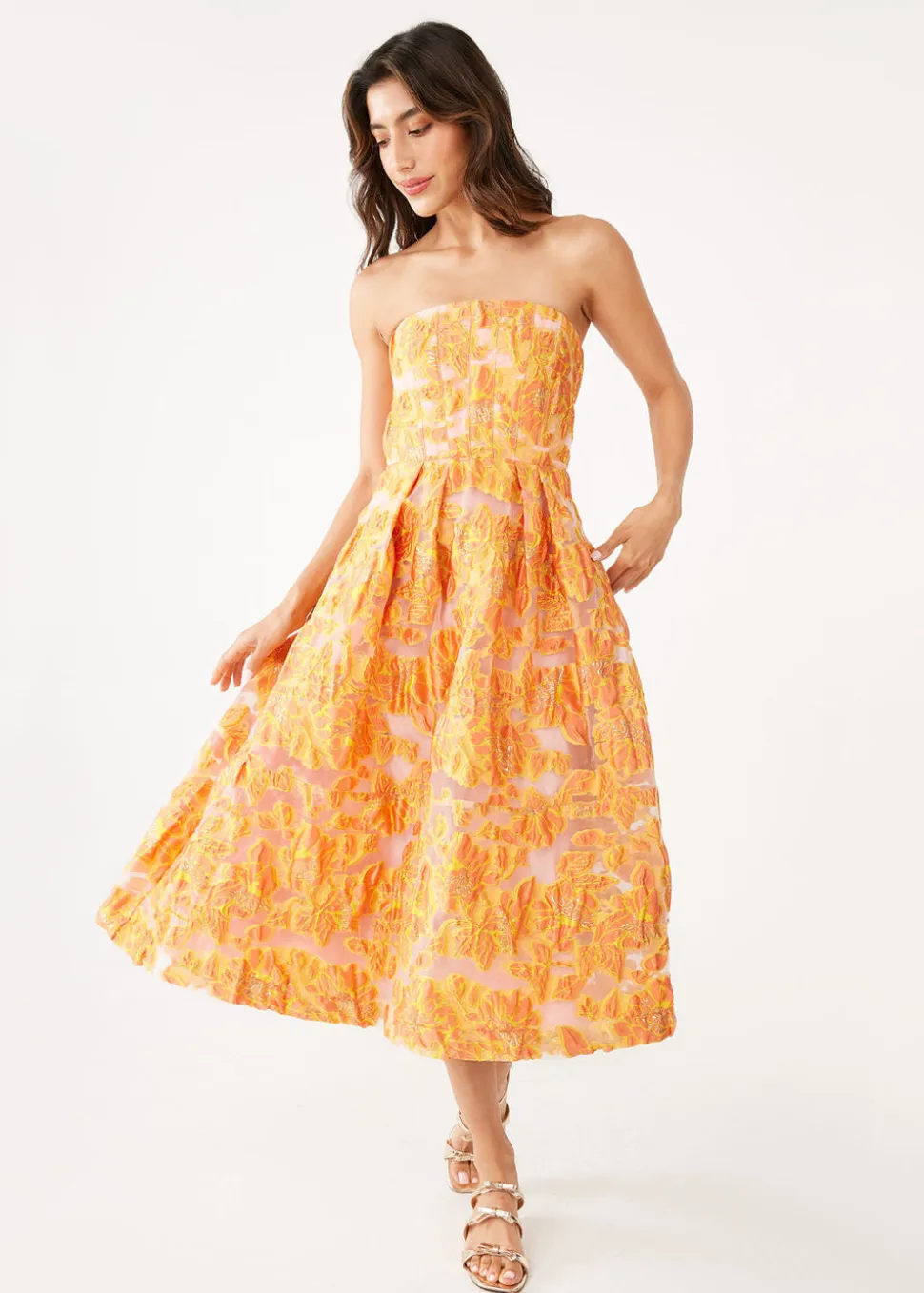 Catherine Dress Orange Blossom Organza